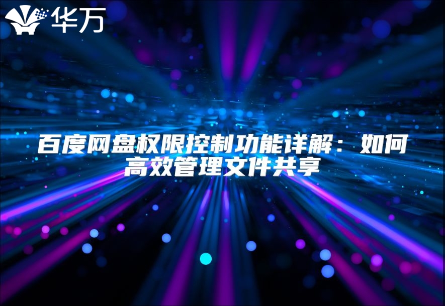 百度網(wǎng)盤權(quán)限控制功能詳解：如何高效管理文件共享