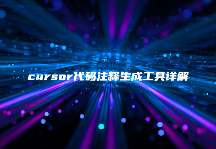 cursor代碼注釋生成工具詳解