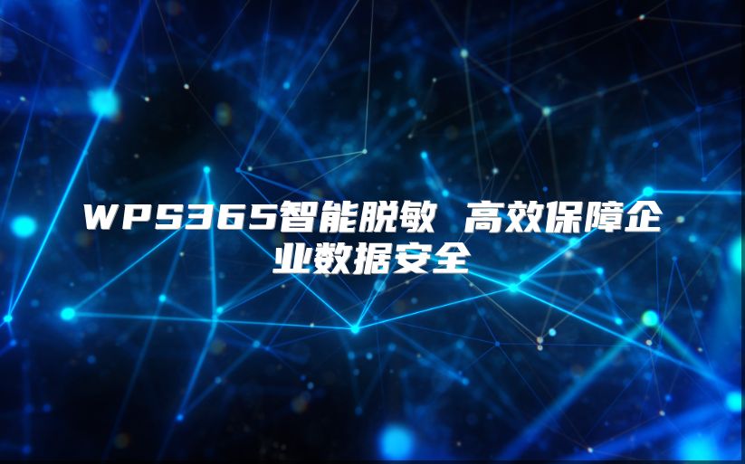 WPS365智能脫敏 高效保障企業數據安全