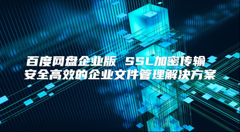 百度網盤企業版 SSL加密傳輸 安全高效的企業文件管理解決方案