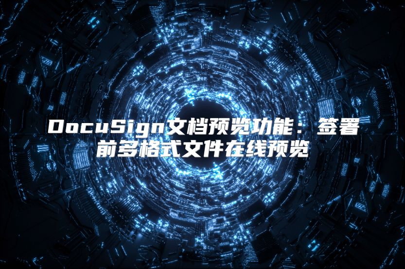 DocuSign文檔預覽功能:簽署前多格式文件在線預覽