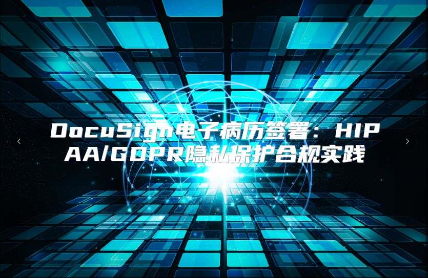 DocuSign電子病歷簽署：HIPAA/GDPR隱私保護(hù)合規(guī)實(shí)踐