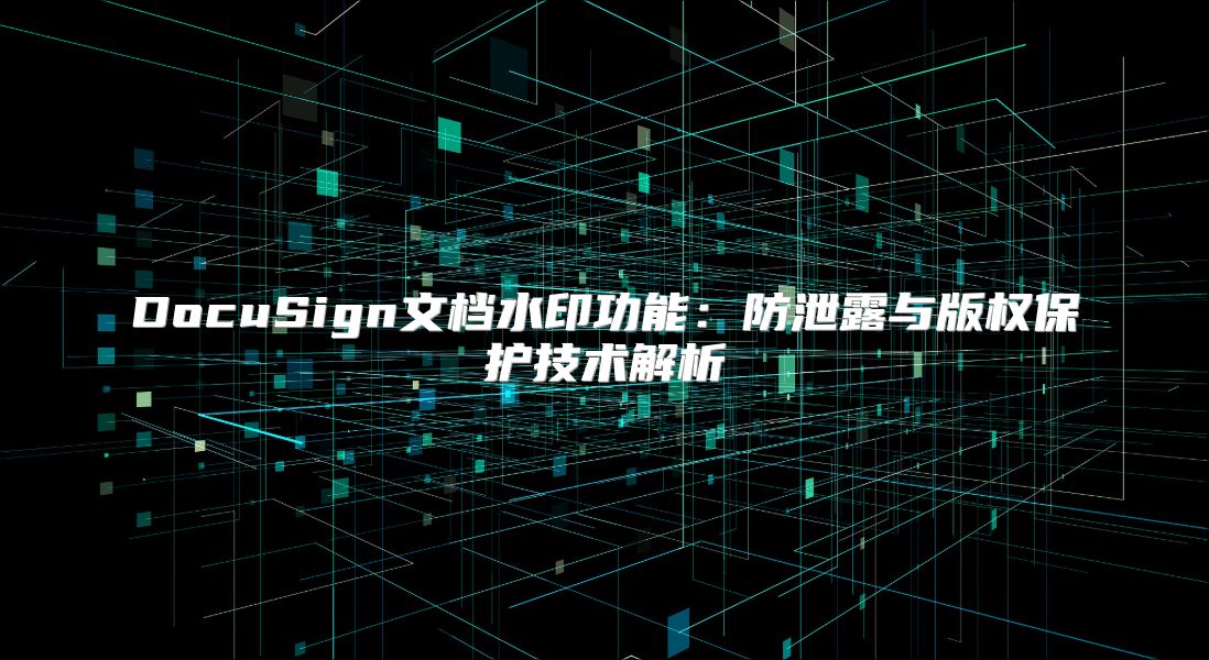 DocuSign文檔水印功能：防泄露與版權(quán)保護(hù)技術(shù)解析