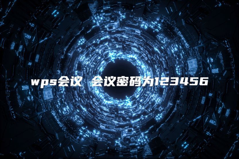 wps會議 會議密碼為123456