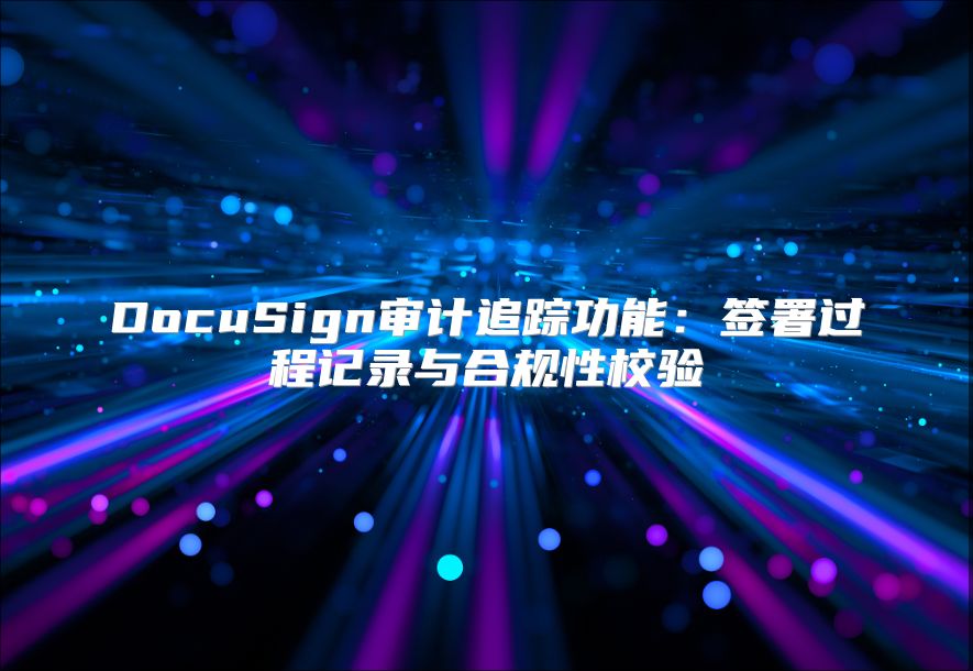 DocuSign審計(jì)追蹤功能：簽署過(guò)程記錄與合規(guī)性校驗(yàn)